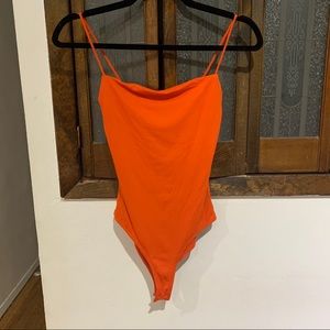 Zara Strappy Orange Bodysuit!